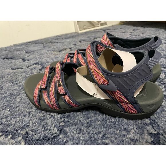TEVA TIRRA WOMEN SPORT SANDALS PALMS INDIGO/ ROSE VIOLET US 11 NEW - Picture 3 of 8